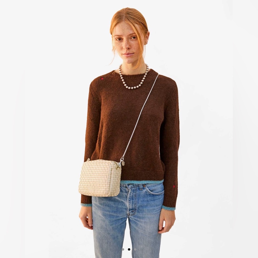 Clare V CROSSBODY STRAP SILVER SNAKE NWT 5mm 44.5 inches long retail $115 - Picture 4 of 6